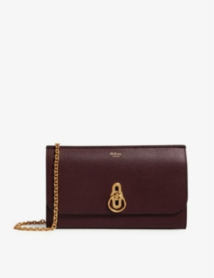 MULBERRY Amberley grained leather wallet on chain Selfridges