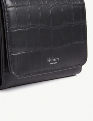 mulberry black croc purse