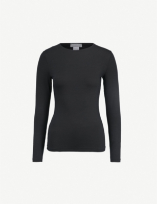 HANRO: Soft Touch long-sleeved stretch-jersey top