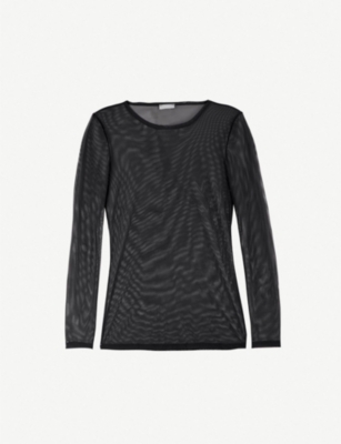 HANRO Smooth Illusion long-sleeved mesh top