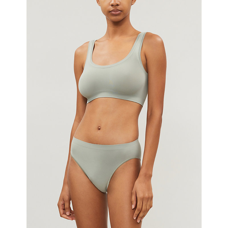 Hanro Touch Feeling Stretch-jersey Crop Top In Soft Pistachio