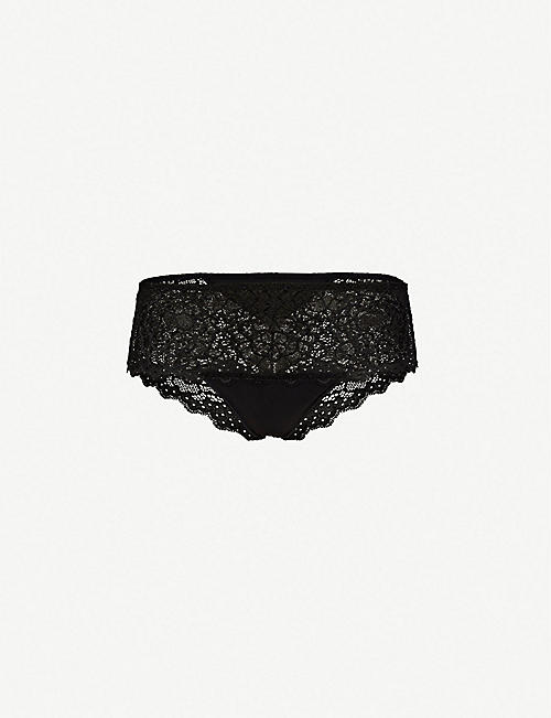SIMONE PERELE: Caresse jersey and stretch-lace shorty briefs
