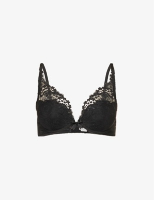 Simone Perele Black Wish Triangle Push-Up Bra, Size: 32A