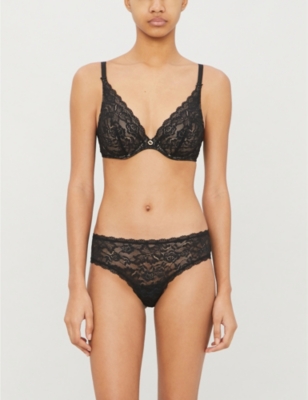 Aubade Rosessence Underwired Lace Bra In Noir (black)