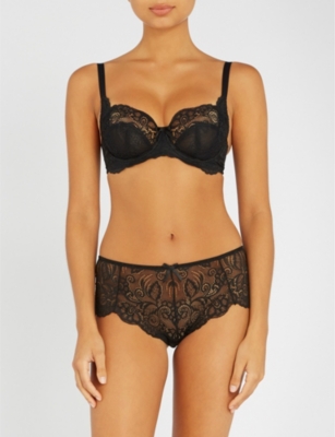 Scalloped lace full cup [Black] – The Pantry Underwear