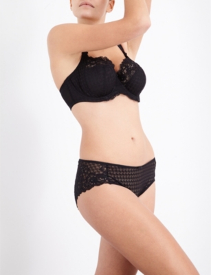 Panache Envy Stretch-lace Underwired Balconette Bra In Black