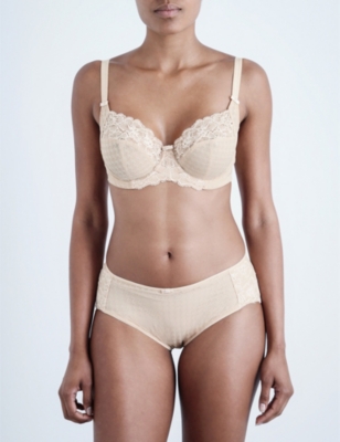 Panache Womens Nude Envy Lace Underwired Balconette Bra