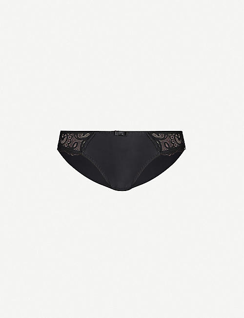 MAISON LEJABY: Gaby lace and satin briefs