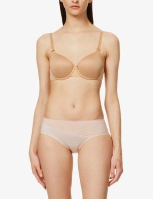 Chantelle Womens Toffee Basic Invisible Memory Foam T-shirt Bra In Toffee (brown)
