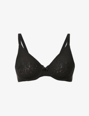 WACOAL: Halo stretch-lace moulded underwired bra