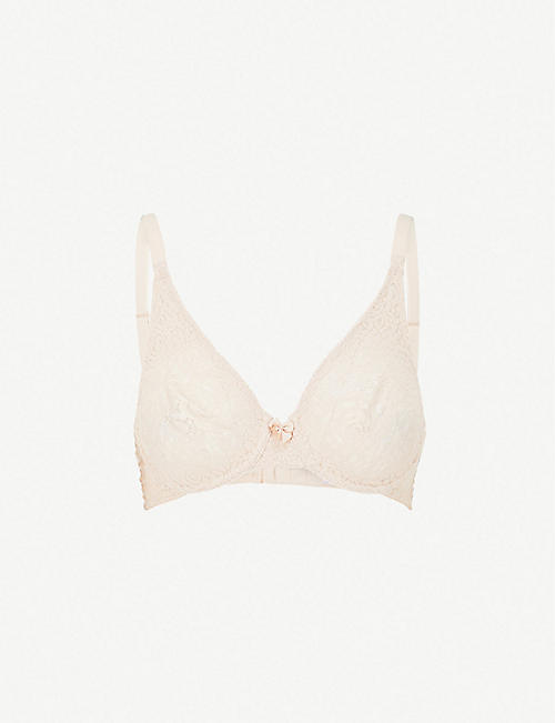 WACOAL: Halo stretch-lace moulded underwired bra