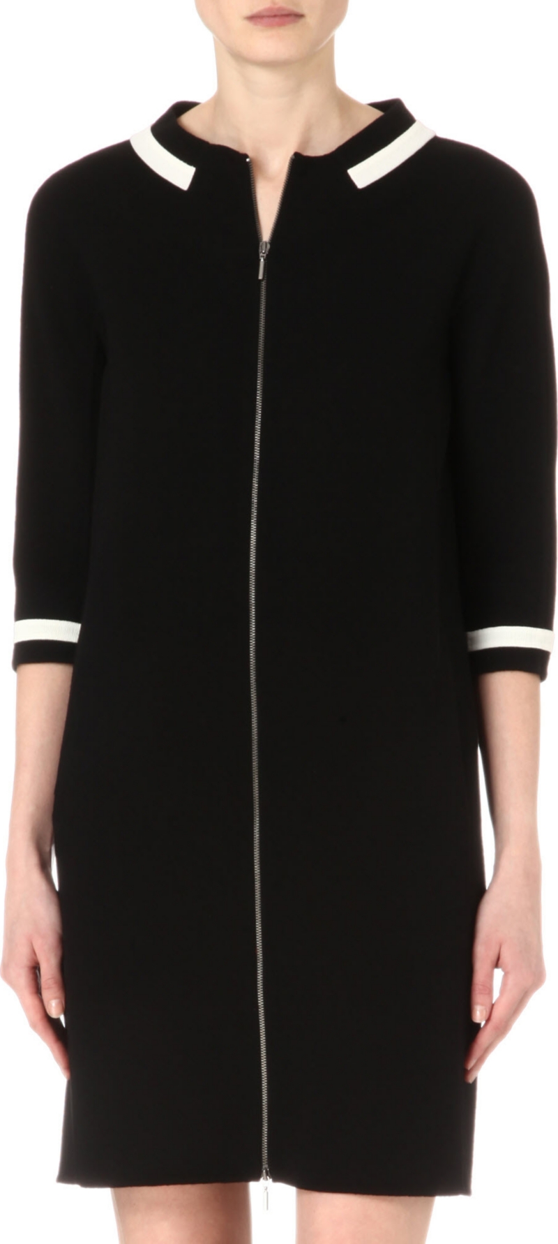 ARMANI COLLEZIONI   Zip through crepe dress