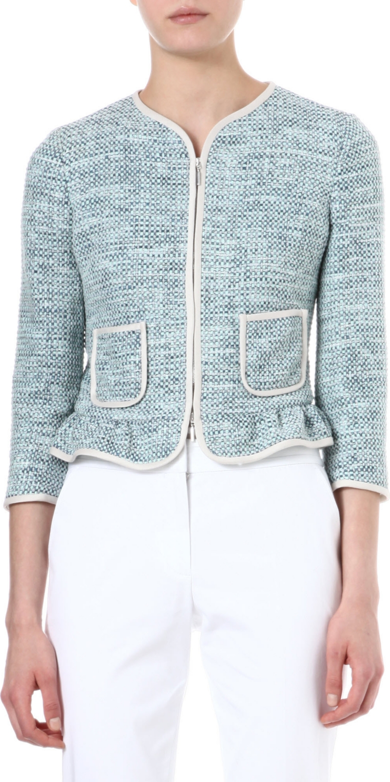 ARMANI COLLEZIONI   Tweed peplum jacket