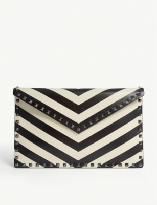 valentino rockstud leather envelope clutch