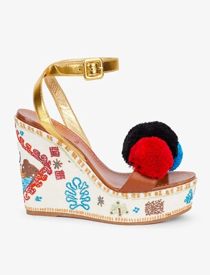 Cycladissimo 120 leather wedge sandals