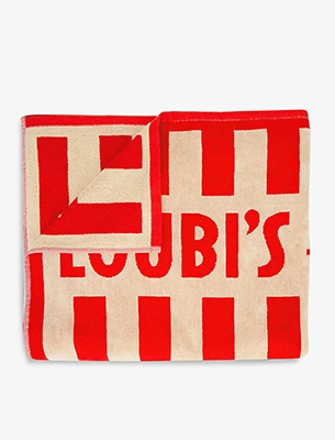 Loubi striped cotton-terry towel