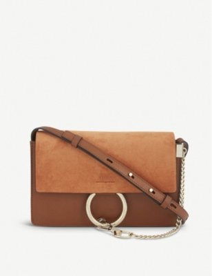 CHLOE - Faye small leather suede clutch | Selfridges.com