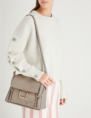 faye day small pebbled ring shoulder bag