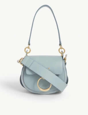 CHLOE: Tess leather and suede cross-body bag