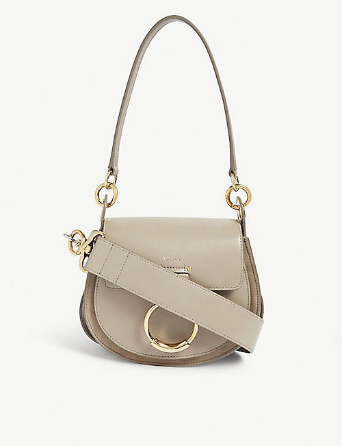 CHLOE: Tess leather and suede cross-body bag