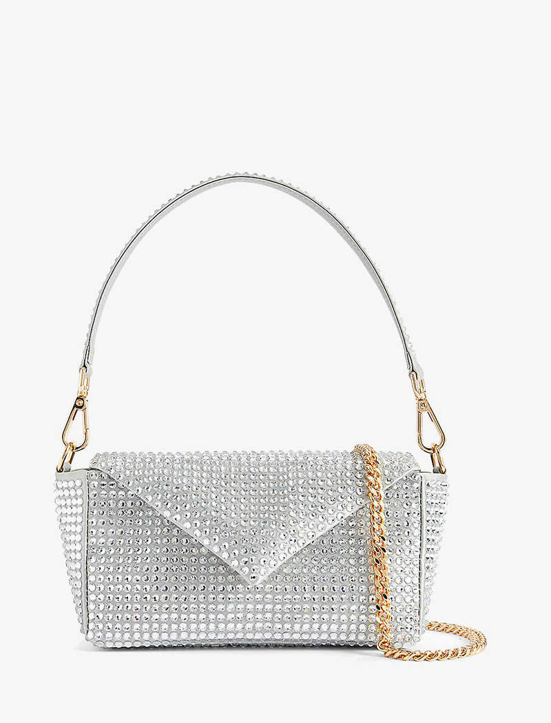CLIO PEPPIATT Crystal Pearl embellished tulle shoulder bag