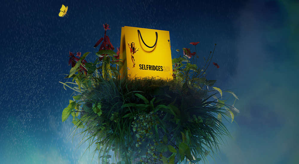 Selfridges yellow bag shop