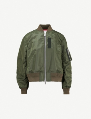 Sacai Pleat Back Oversized Ma 1 Bomber Jacket Selfridges Com