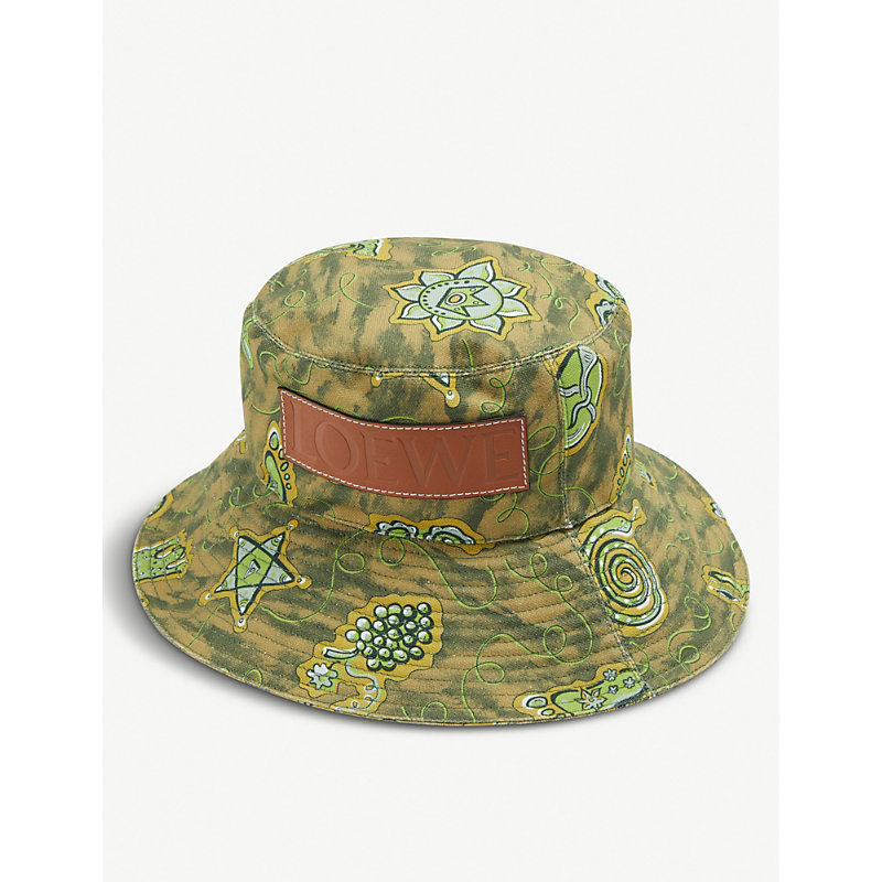 Loewe X Paula's Ibiza Printed Cotton Bucket Hat In Green | ModeSens Loewe X Paula's Ibiza Printed Cotton Bucket Hat In Green | ModeSens