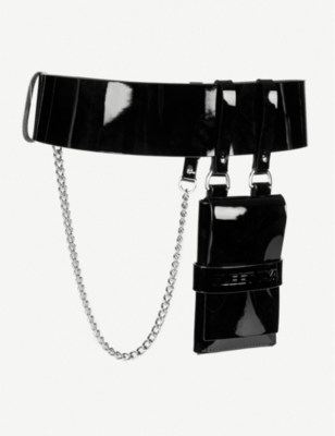 patent leather belt bag