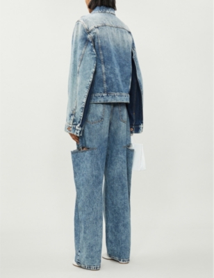 Maison Margiela Cut Out Denim Jacket Selfridges Com