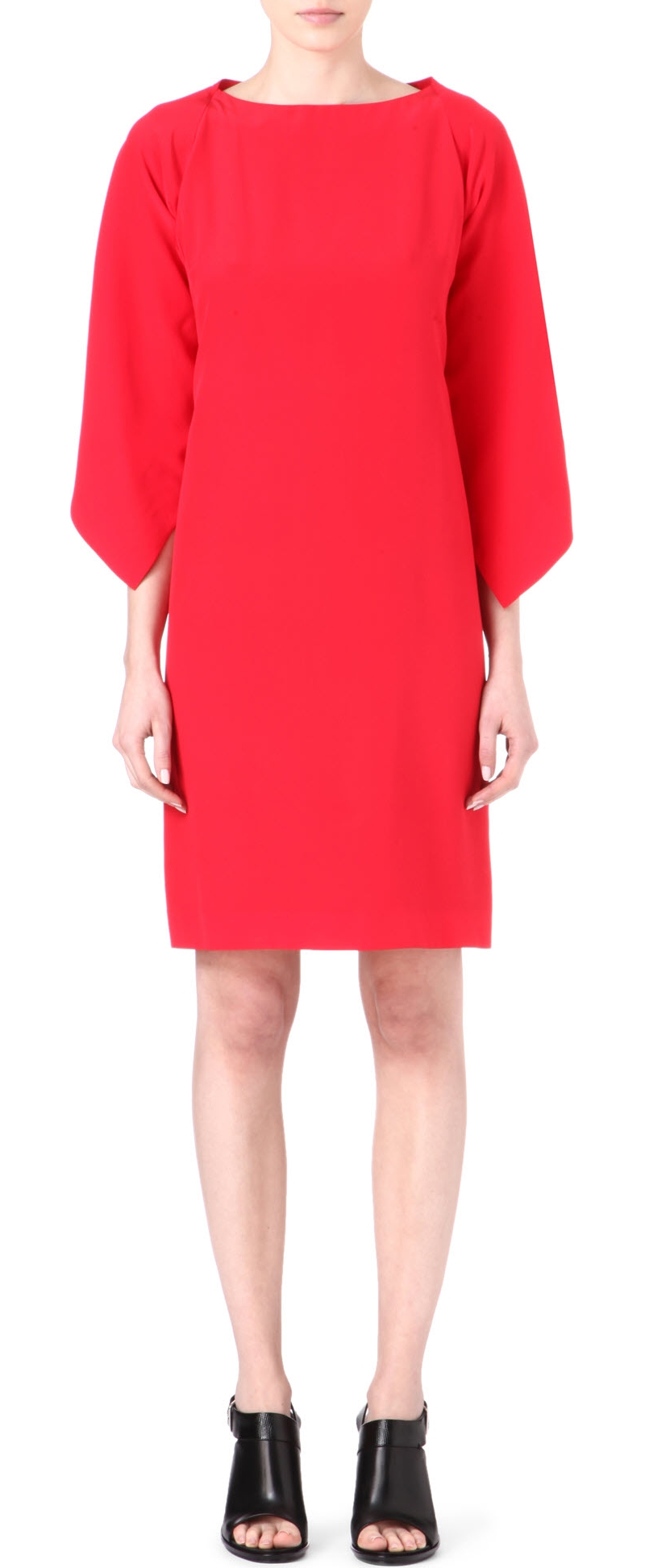 MAISON MARTIN MARGIELA   Cape back silk dress