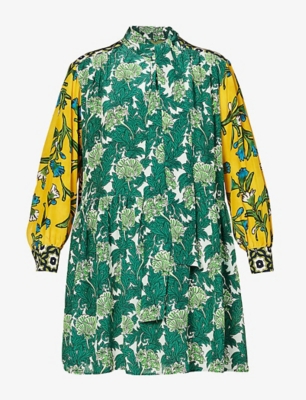 Whistles deco floral print best sale shirt dress