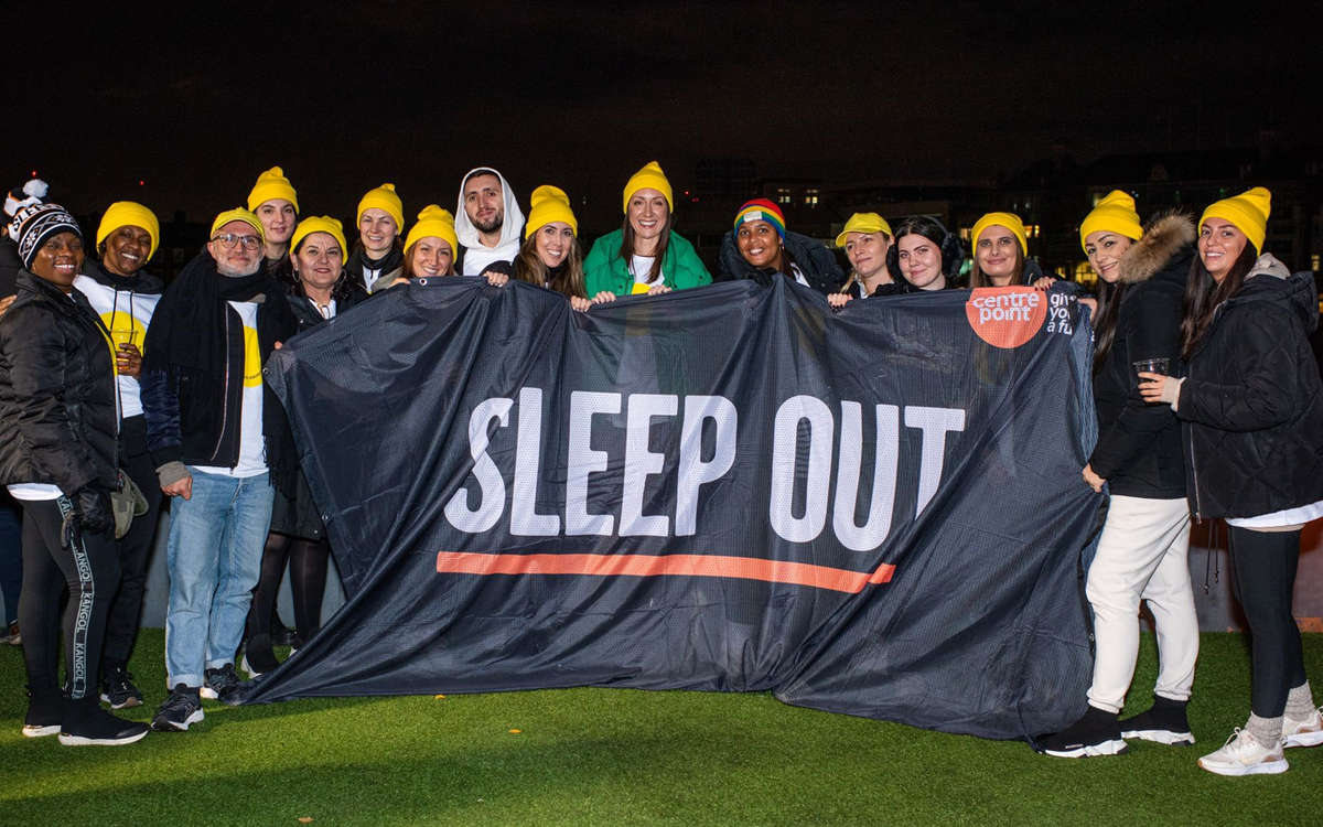 Team Selfridges at the annual Centrepoint Sleep Out in Novemeber 2022