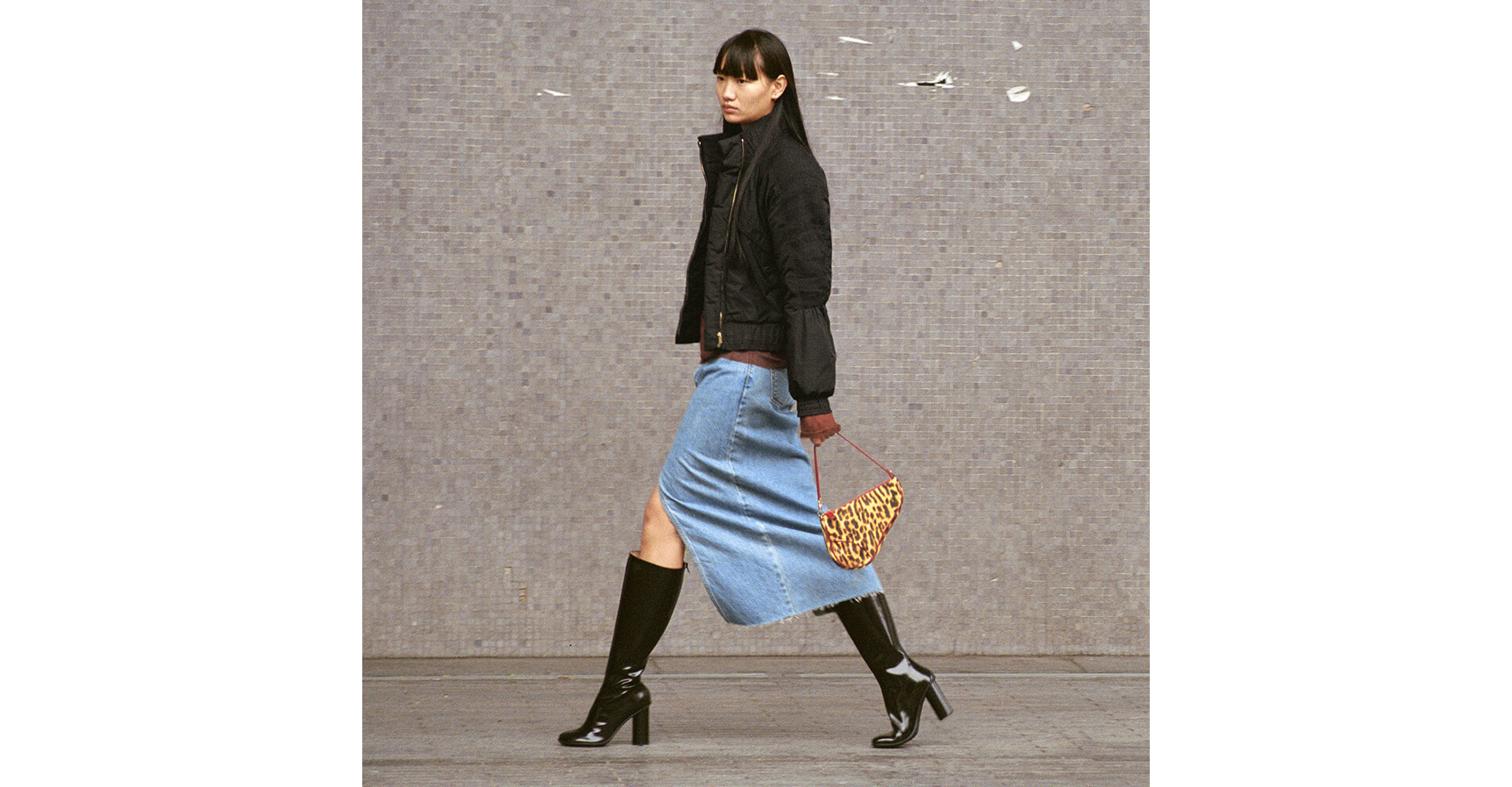 Details Of Womens Clothes And Shoes On A Street Stock Photo