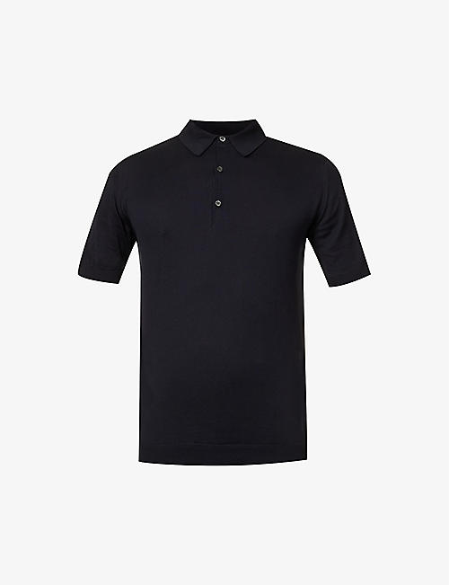 JOHN SMEDLEY: Sea Island cotton polo shirt