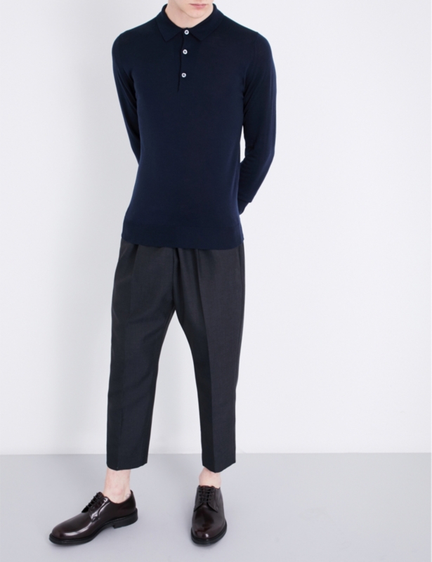 Belper knitted polo jumper