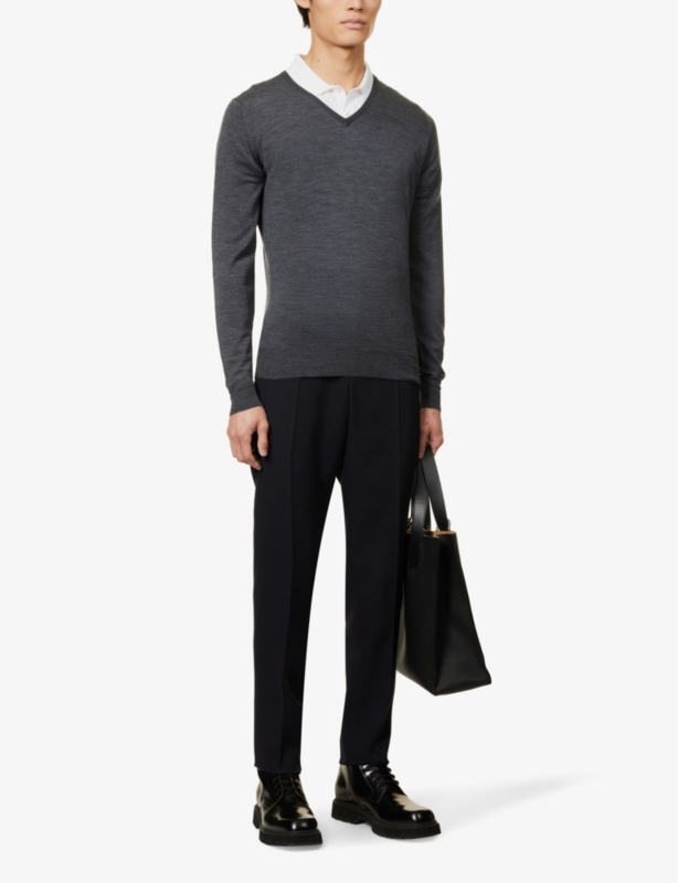 Blenheim V-neck wool jumper