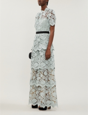 floral lace maxi dress