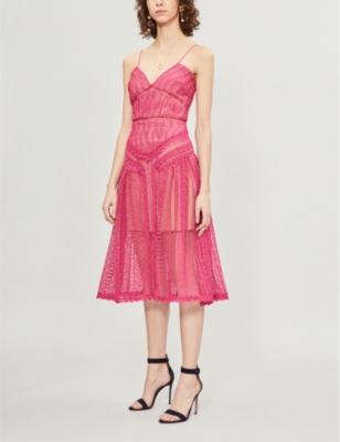 self portrait spiral lace dress