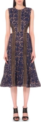 SELF PORTRAIT   Cut out embroidered lace dress