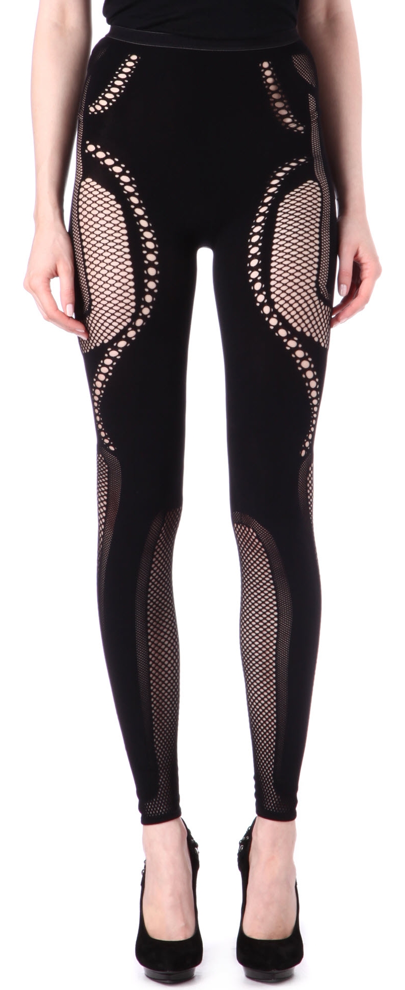 MCQ ALEXANDER MCQUEEN   Mesh panel leggings