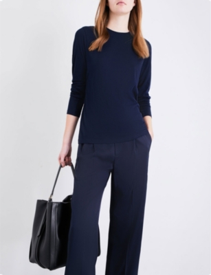 VINCE Wide-leg stretch-satin pants