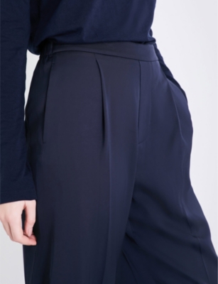 VINCE Wide-leg stretch-satin pants