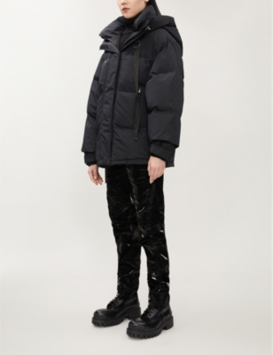 ladies puffer jacket with hood