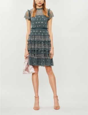 NEEDLE & THREAD ANDROMEDA TIERED TULLE DRESS