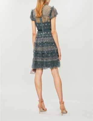 NEEDLE & THREAD ANDROMEDA TIERED TULLE DRESS