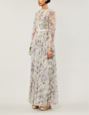 needle and thread lilacs garland dress