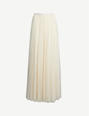 needle and thread dotted tulle maxi skirt