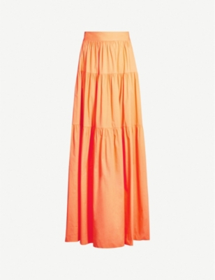 apricot maxi skirt