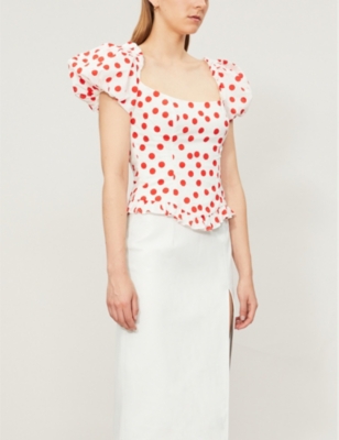 de la vali polka dot dress